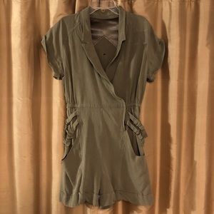 Army green romper